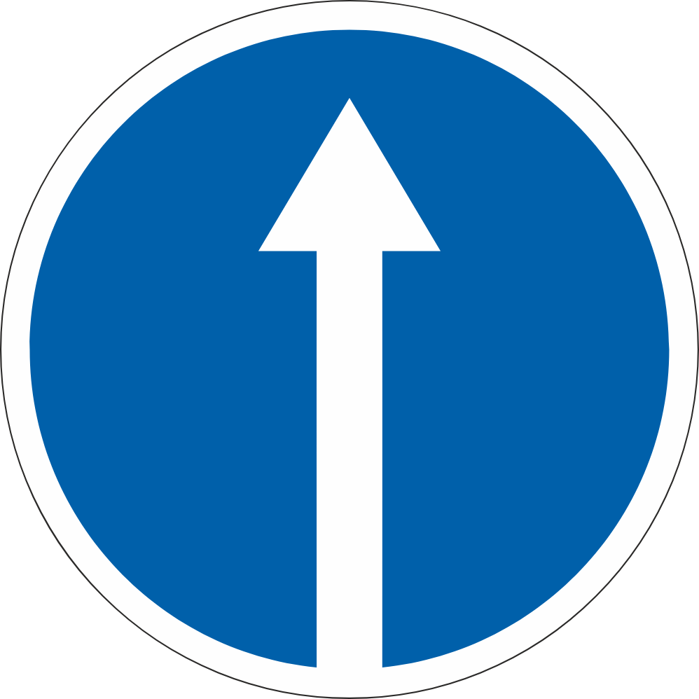 Дорожные знаки круглый синий