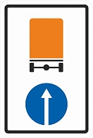 Дорожный знак 4.8.1 Направление движения транспортных средств с опасными грузами